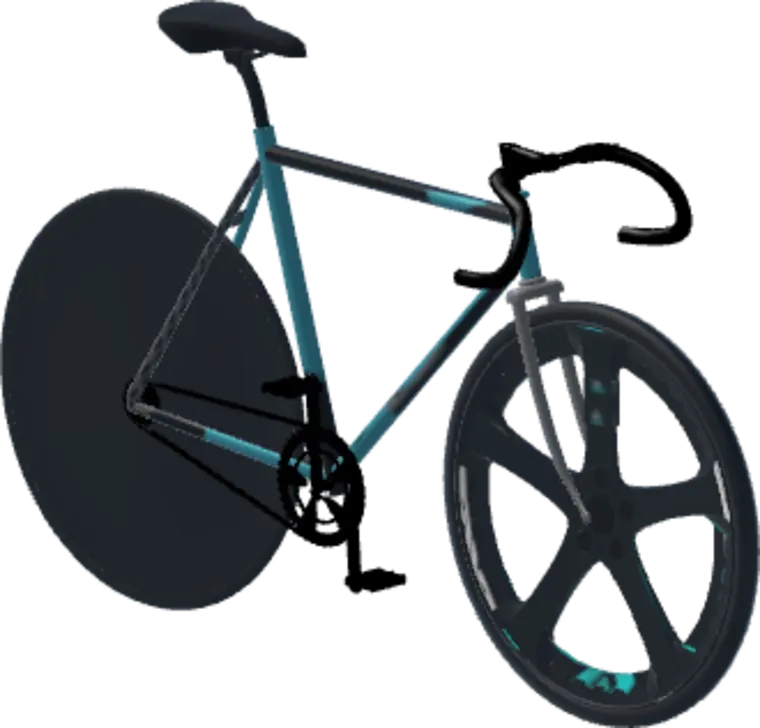 Bicycle Extreme Rider 3D’den arka disk tekerlekli bir fixie bisiklet