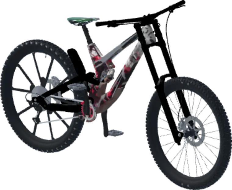 Bicycle Extreme Rider 3D’den bir downhill dağ bisikleti