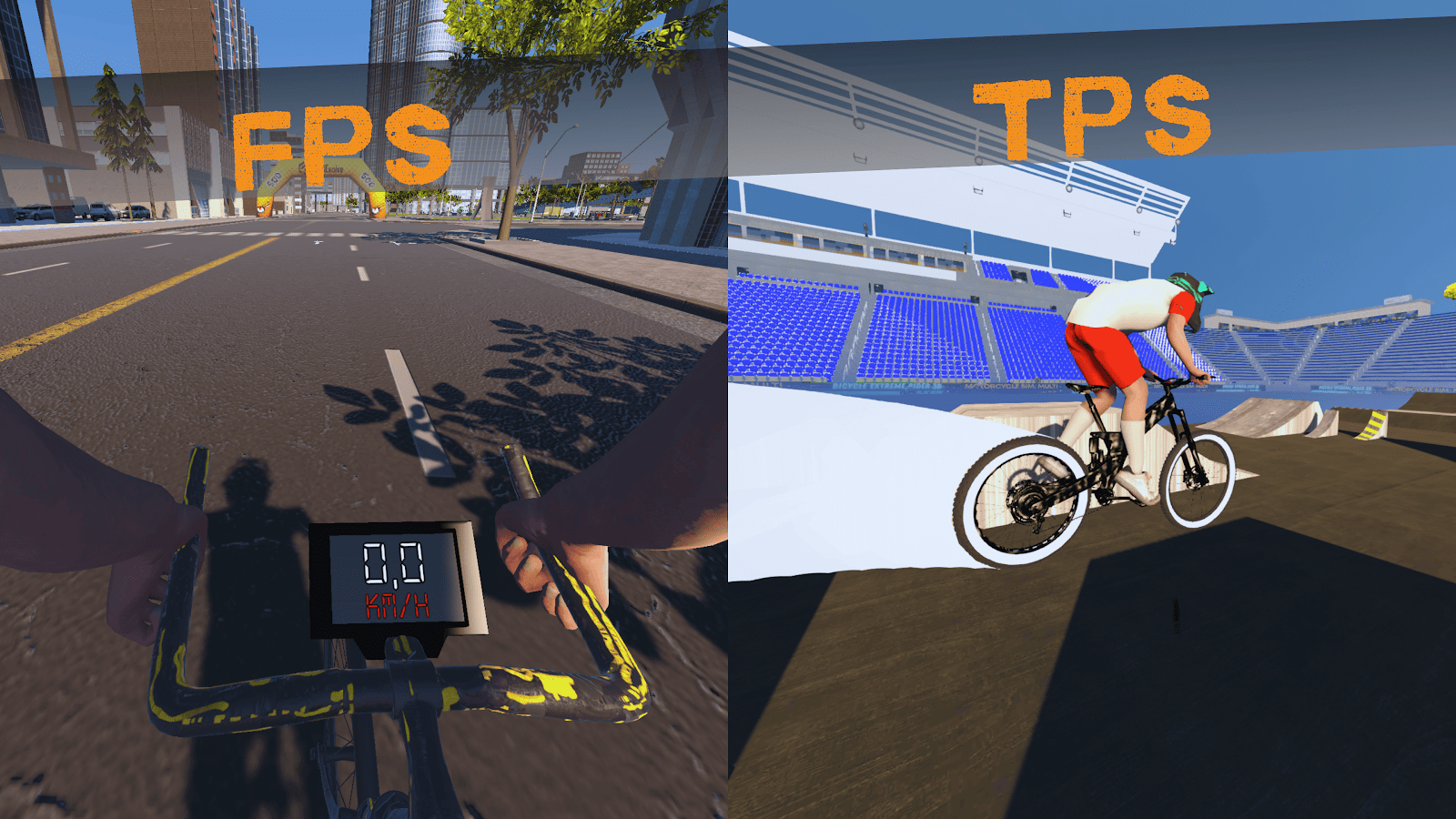 BMX tricks and jumps physics simulation gameplay